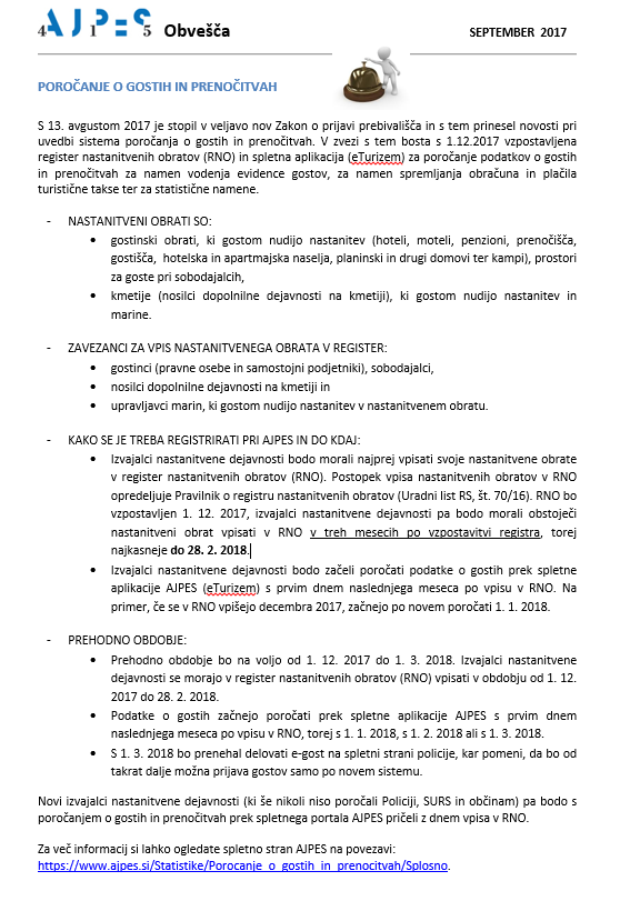 Obvestilo AJPES-a - september 2017- Poročanje o gostih in prenočitvah.png